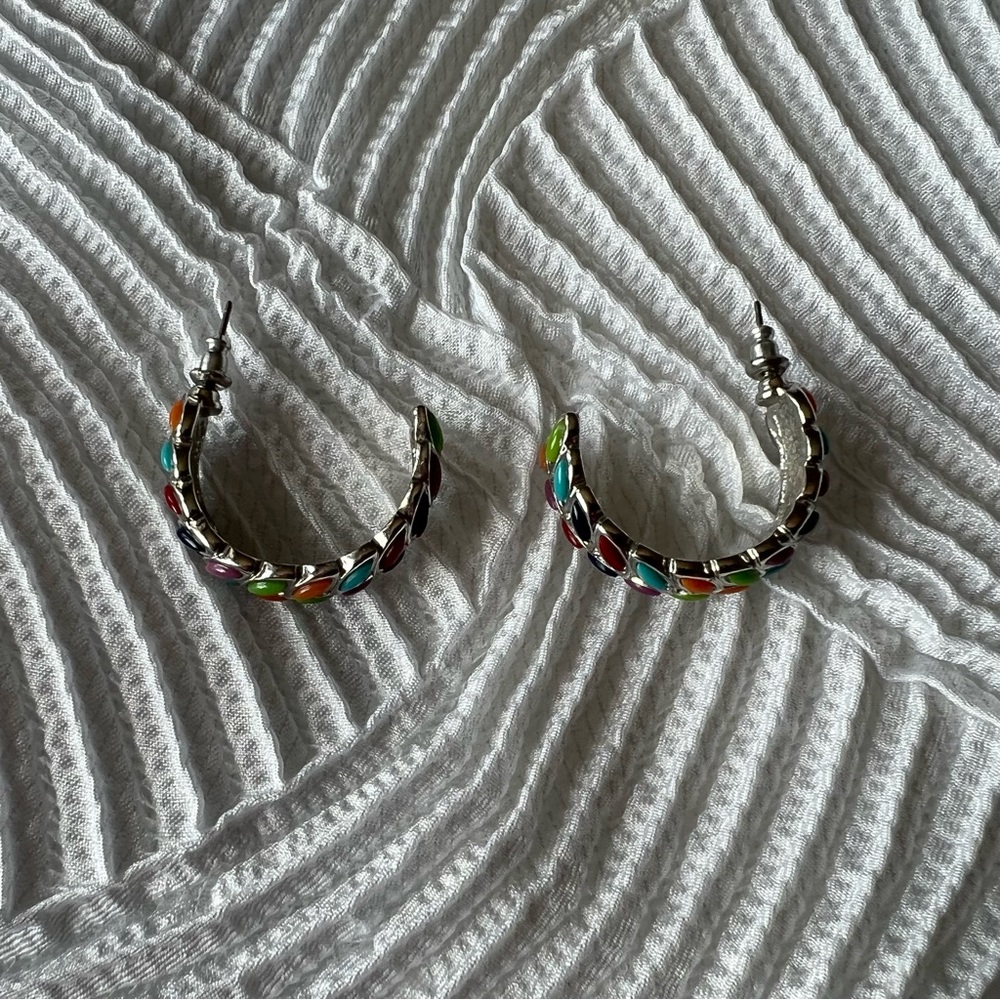 Multicolor Loop Earrings - image 1